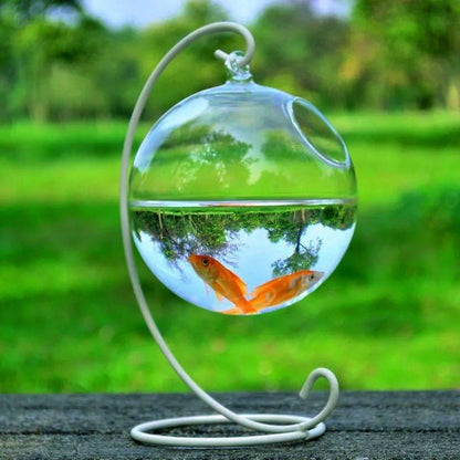 Hanging Glass Vase Fish Tank - Pampered Pets