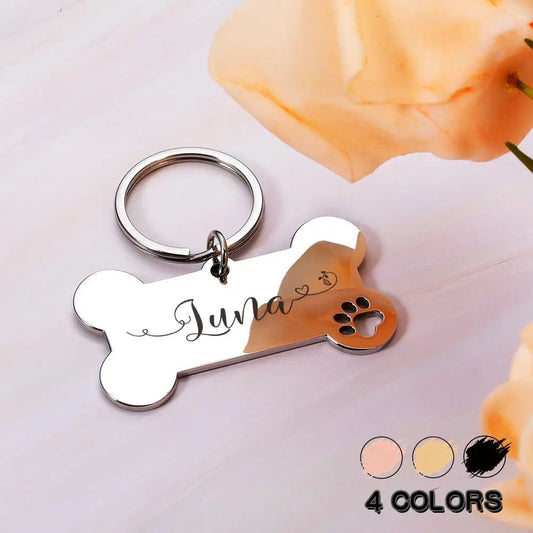 Personalized Pet Dog Tags Shiny Steel Free Engraving Kitten Puppy Anti-lost Collars Tag for Dog Cat Nameplate Pet Accessoires | Pampered Pets