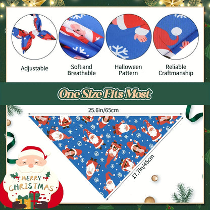 30pcs Christmas Dog Bandanas, Dog Bibs Holiday Pet Costume Dog Christmas Outfit Triangle Scarf - Pampered Pets