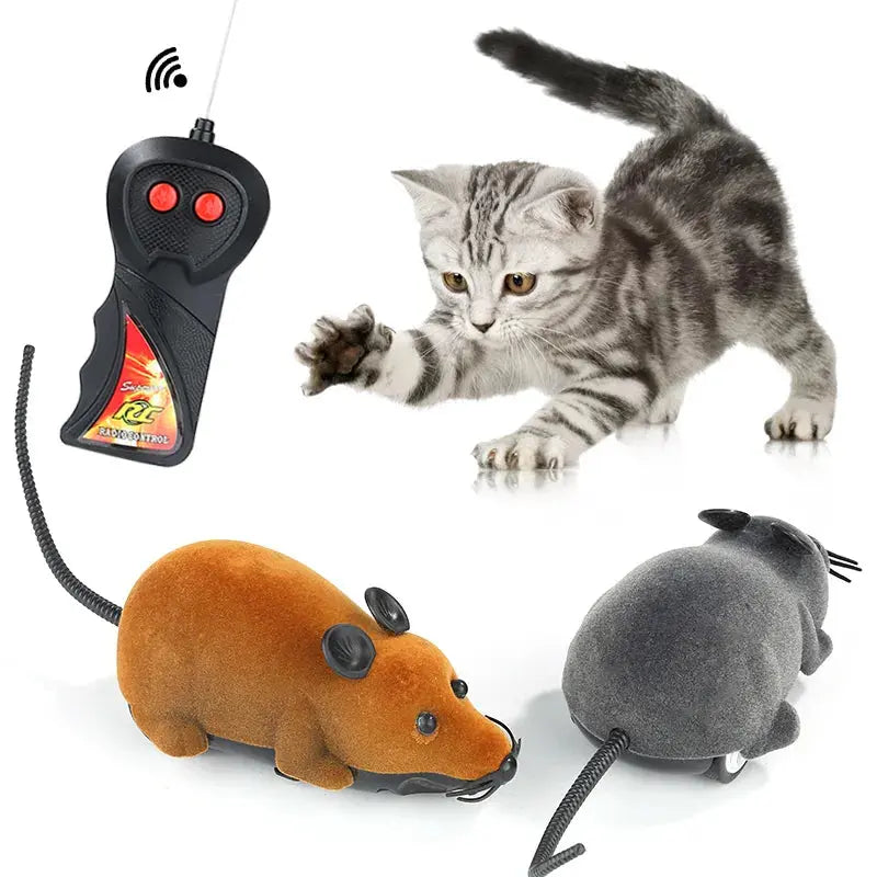 Plush Mouse Mechanical Motion Rat Wireless Remote Electronic Rat Kitten Novelty Funny Pet Supplies Pets Gift Cat Toys Cat Puppyt - Image #3