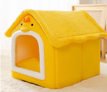 Foldable Dog House Pet Cat Bed Winter Dog Villa Sleep Kennel Removable Nest Warm Enclosed Cave Sofa Pets Supplies - Pampered Pets