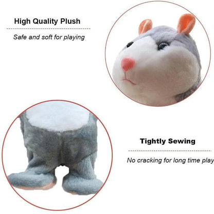 Talking Hamster Electronic Plush Mouse Pet Speak Sound Record Toy - Pampered Pets