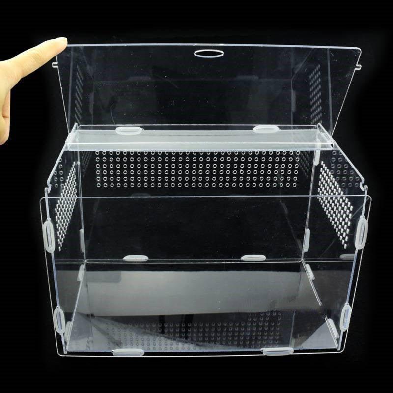 Reptile Tank Feeding Thermal Box Acrylic Transparent - Pampered Pets