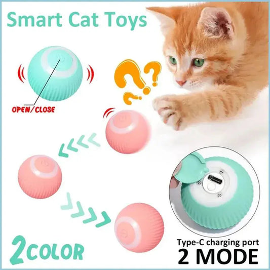 Smart Cat Toys Automatic Rolling Ball Electric Cat Toys Interactive For Cats Training Self-moving Kitten Toys Pet Accessories - Image #1