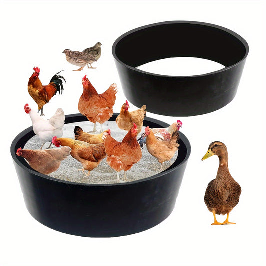 Sustainable Chicken Dust Bath Tub - Bottomless, Large Capacity, Easy Install Coop Accessory for Healthy Feathers & Clean Yards - Pampered Pets