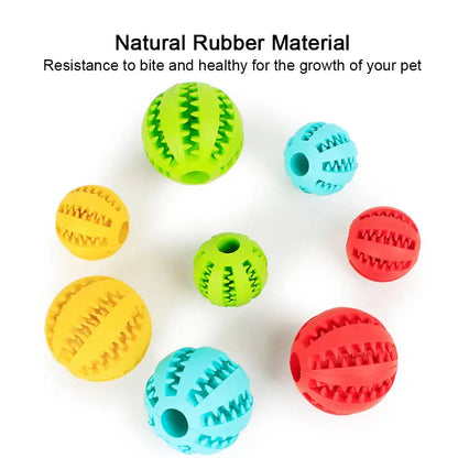 Pet Dog Toy Interactive Rubber Balls for Small Large Dogs Puppy Cat Chewing Toys Pet Tooth Cleaning Indestructible Dog Food Ball - Image #2