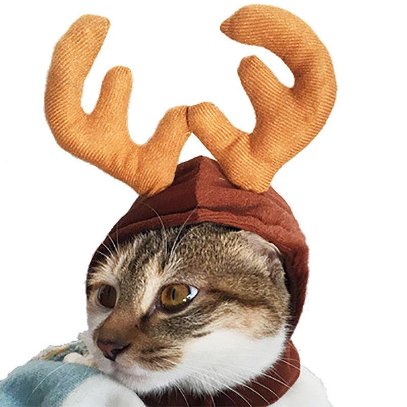 Christmas Hat Halloween Pet Costume For Cat Dog Puppy Costumes Scarf Gift New Year Santa Winter Cosplay Halloween Dog Cat Supply - Pampered Pets