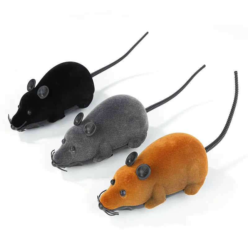 Plush Mouse Mechanical Motion Rat Wireless Remote Electronic Rat Kitten Novelty Funny Pet Supplies Pets Gift Cat Toys Cat Puppyt - Pampered Pets