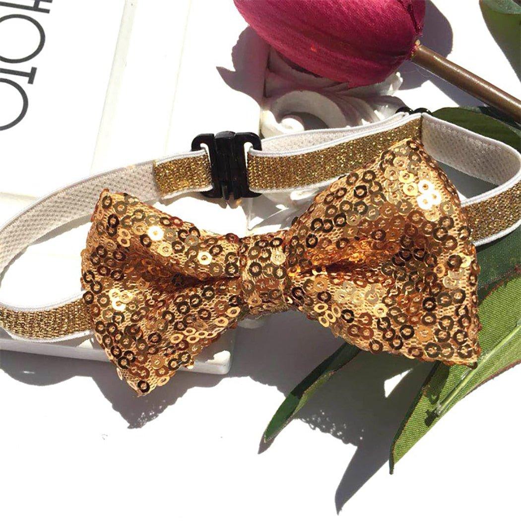 Lovely Sequin Pets Grooming Accessories Cute Dog Puppy Cat Kitten Pet Toy Kid Solid Bow Tie Necktie Clothes Cat Dog Necktie - Pampered Pets