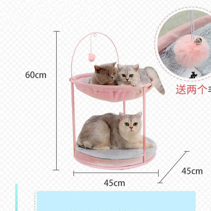 SHUANGMAO Cat Bed House Pet Small Cats Hammock Beds Mat for Kitten Window Lounger Indoor Nest Kennel Sleeping Puppy Cushion - Pampered Pets