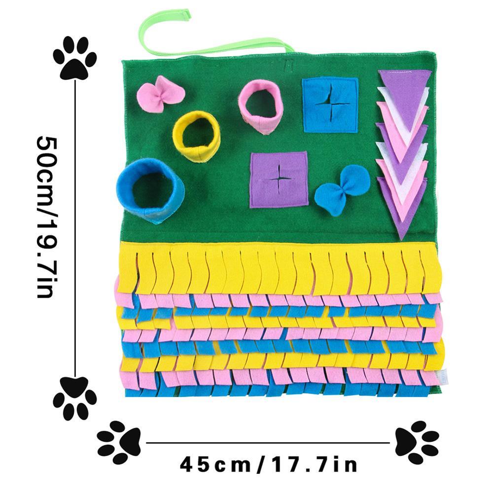 Pet Dog Snuffle Mat Pet Sniffing Training Blanket Detachable Fleece Pads Dog Mat Relieve Stress Nosework Puzzle Toy Pet Nose Pad - Pampered Pets