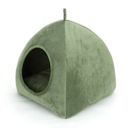 SHUANGMAO 3 Styles Cat Bed House Pet Winter Collapsible Plush Cat's Nest For Indoor Small Dogs Mat Warm Cave Sleeping Products - Pampered Pets