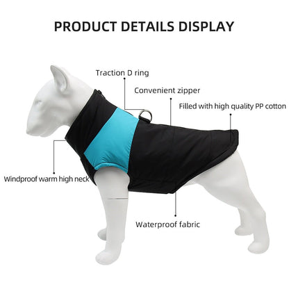 Winter Dog Pets Clothes Clothing for Small Large Dogs Waterproof Pet Jacket Dog Coat Chihuahua Padded Vest Zipper Jacket Coat | Pampered Pets