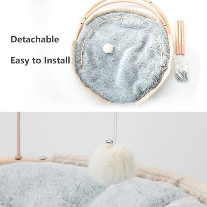 SHUANGMAO Cat Bed House Pet Small Cats Hammock Beds Mat for Kitten Window Lounger Indoor Nest Kennel Sleeping Puppy Cushion - Pampered Pets