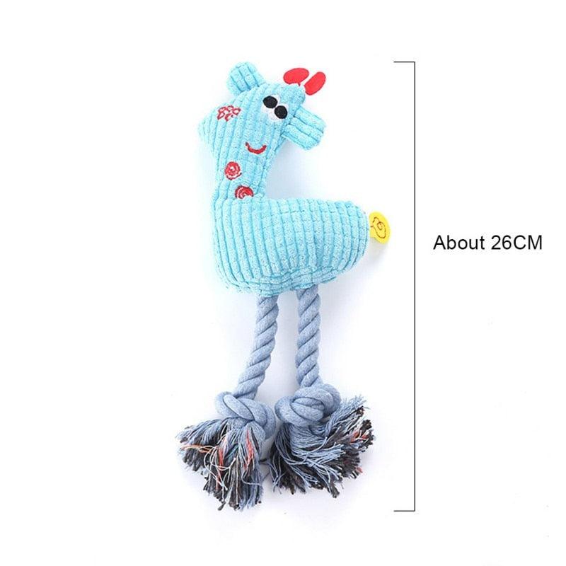 Fun Pets Toy Donkey Shape Corduroy Chew Toy For Dog Puppy Squeaker Squeaky Plush Bone Molar Dog Toy Pet Training Dog Accessories - Pampered Pets