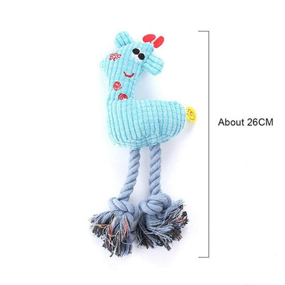 Fun Pets Toy Donkey Shape Corduroy Chew Toy For Dog Puppy Squeaker Squeaky Plush Bone Molar Dog Toy Pet Training Dog Accessories - Pampered Pets