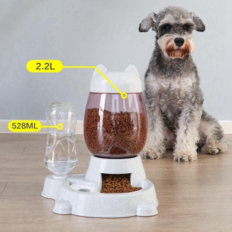 NEW 4L Large Capacity Dual-use Automatic Pet cats Feeder with Water Dispenser dogs Dog Food Bowl Cat Drinking for Supplies pets - Pampered Pets