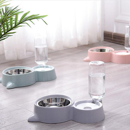 Hoopet Cat Bowl Dog Water Feeder Bowl Cat Kitten Drinking Fountain Food Dish Pet Bowl Goods - Pampered Pets