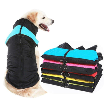 Waterproof Pet Dog Puppy Vest Jacket Winter Warm Dog Clothes Pet Padded Vest Zipper Jacket Coat For Small Medium Large Dogs - Pampered Pets