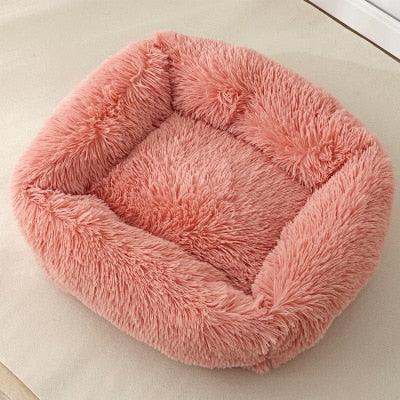 Square Dog Beds Long Plush Solid Color Pet Beds Cat Mat For Little Medium Large Pets Super Soft Winter Warm Sleeping Mats - Pampered Pets