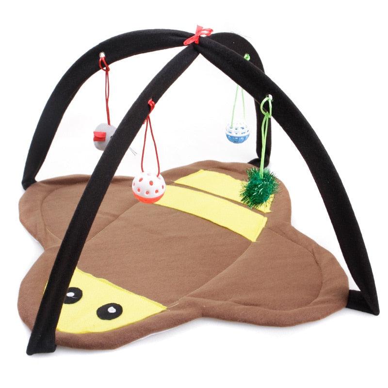 Cat Toys Portable Cat Tent Funny Pet Toys Mobile Activity Pets Play Bed Toys Cat Play Mat Blanket House Foldable Kitten Tents - Pampered Pets