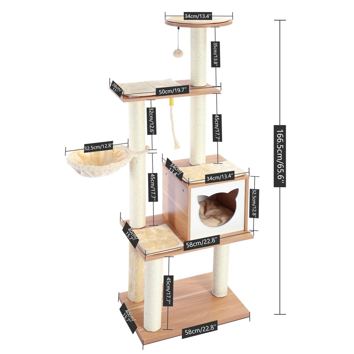 Rocket Styling Cat Tree Condo Scratching Post Multi-level Cat Towel Cozy Perches Climbing Tree Toys Activity Furniture Protector - Pampered Pets