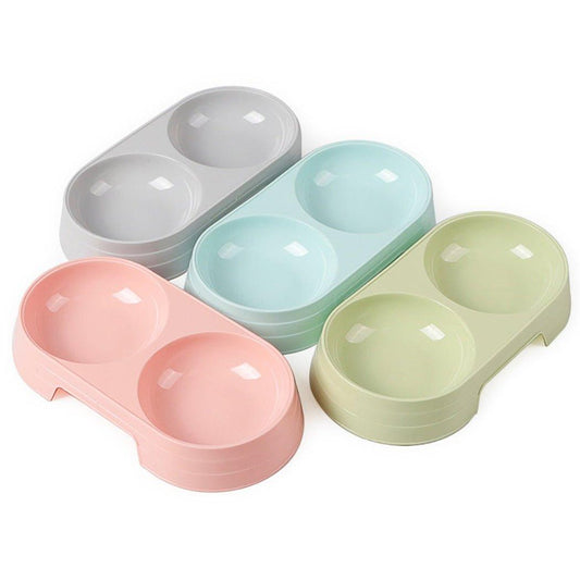 New Cat Dog Double Pet Bowls Feeding and Drinking Bowls Food Water Feeder for Dog Puppy Cats Pets Supplies Feeding Dishes - Pampered Pets