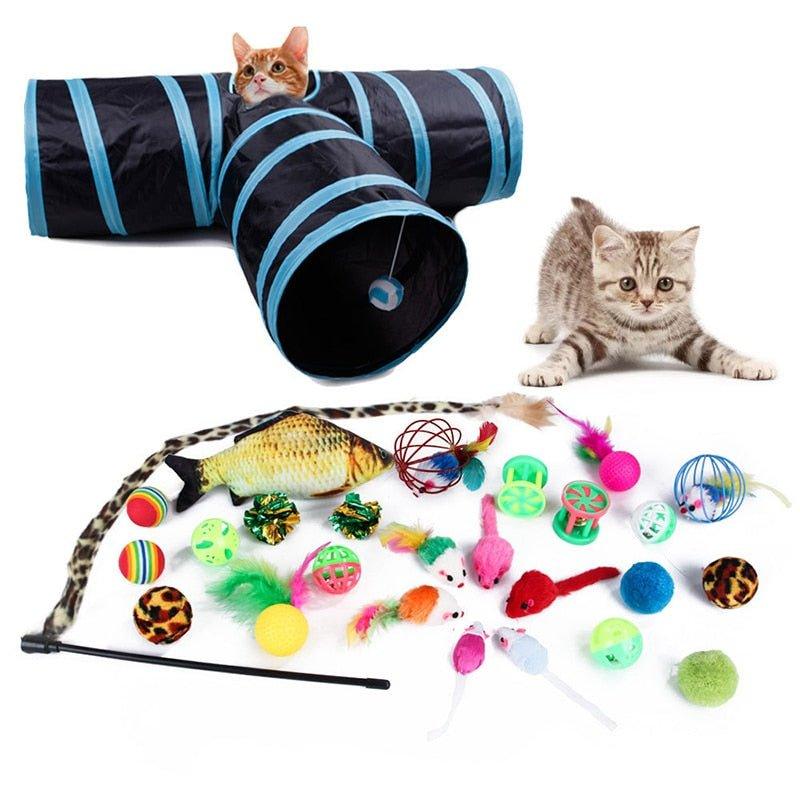 Pets Cat Toys Mouse Shape Balls Shapes Kitten Love New Pet Toy 21 Set Cat Channel Funny Cat Stick Mouse Supplies Value Bundle - Pampered Pets