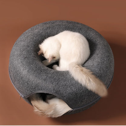Cats House Basket Natural Felt Pet Cat Cave Beds Nest Funny Round Egg-Type with Cushion Mat For Small Dogs Puppy Pets Supplies - Pampered Pets