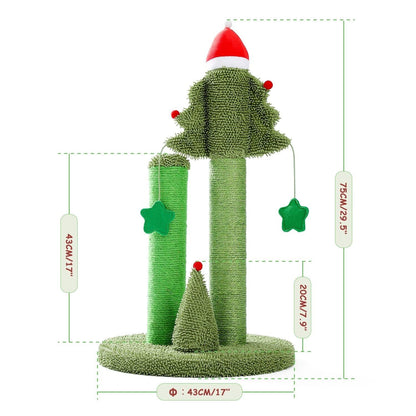 Wood Cat Tree Cats Multi Floor Large Play Tower Sisal Scratching Post Kitten Furniture Activity Centre Condo Playhouse Dang toy - Pampered Pets