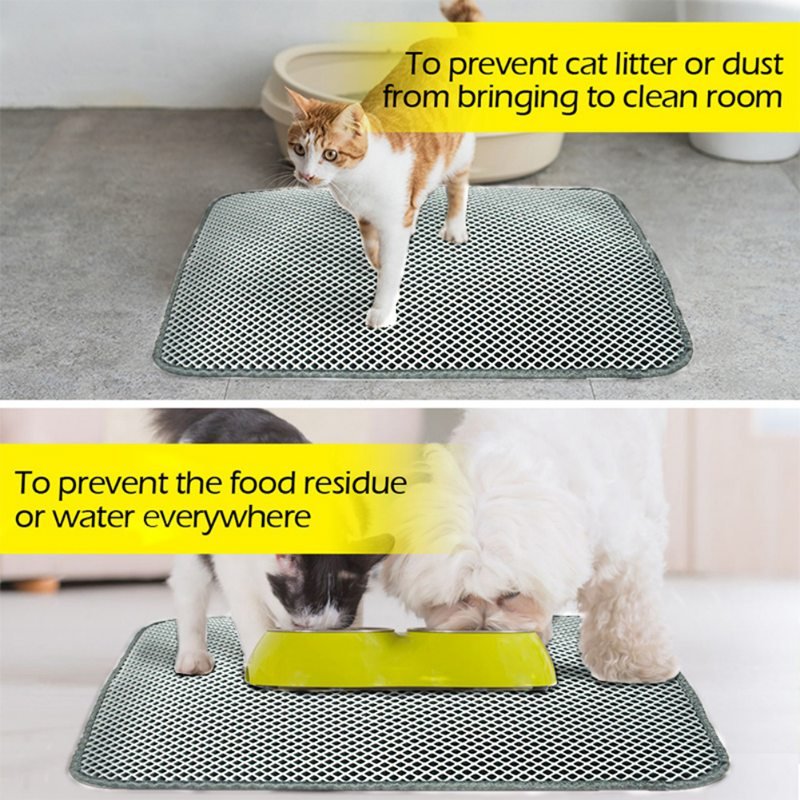 Waterproof Pet Cat Litter Mat Double Layer Litter Trapping Pads Cat Bed Pets Litter Box Mat Pet Product Bed For Cats House Clean | Pampered Pets