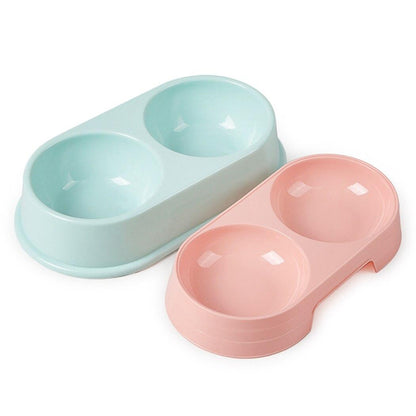 New Cat Dog Double Pet Bowls Feeding and Drinking Bowls Food Water Feeder for Dog Puppy Cats Pets Supplies Feeding Dishes - Pampered Pets