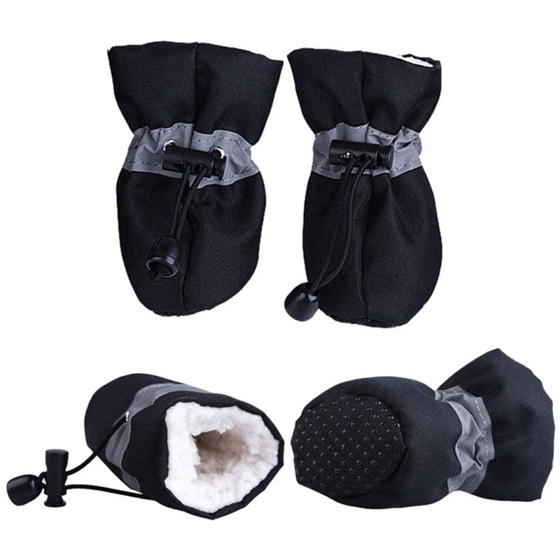 4pcs Antiskid Puppy Shoes Pet Protection Soft-soled Pet Dog Shoes Winter Waterproof Prewalkers Pet Supplies Dogs Paw Care - Pampered Pets