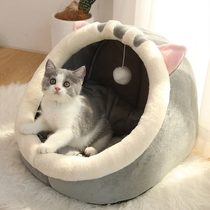 Sweet Cat Bed Warm Pet Basket Cozy Cats Beds - Pampered Pets