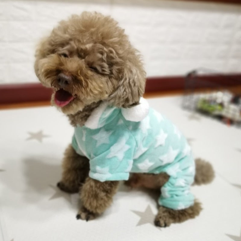 Autumn Winter Pet Dog Pajamas Jumpsuit for Small Dogs Shih Tzu Yorkshire Pullovers Soft Fleece Puppy Cat Clothes Pets Clothing - Pampered Pets
