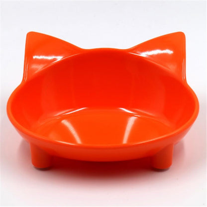 Anti-Slip Pet Single Bowl Cute Cat Shaped Feeding Food Bowl | Pampered Pets