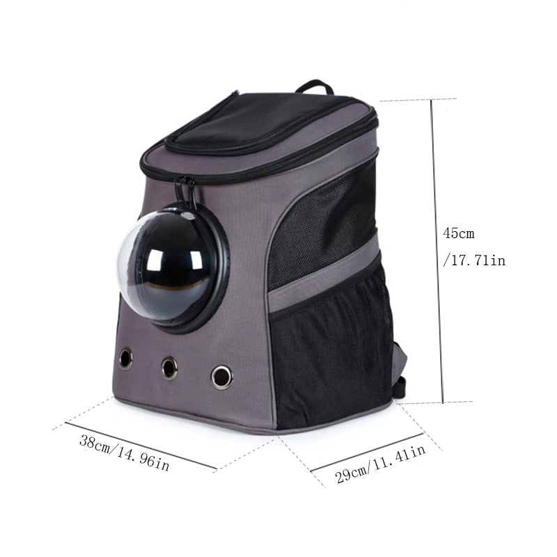 Large Pet Backpack Portable Space Capsule Breathable Window Cat Carrier Dog Bag Pets Products Accessories Portable Travel Bags | Pampered Pets