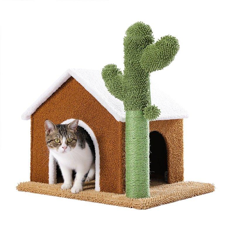 Wood Cat Tree Cats Multi Floor Large Play Tower Sisal Scratching Post Kitten Furniture Activity Centre Condo Playhouse Dang toy - Pampered Pets