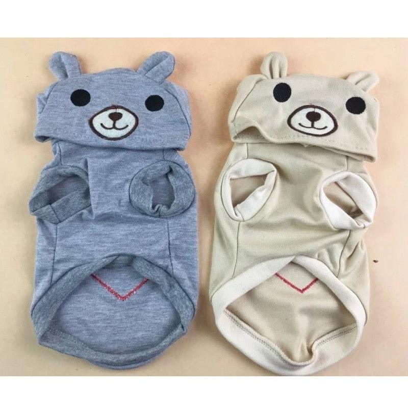 Cute Dog Clothes For Small Dog Cotton Clothing Coat Hoodies For Chihuahua Pets Dogs Warm Clothes Pajamas Love Bear Costume 30S1 - Pampered Pets