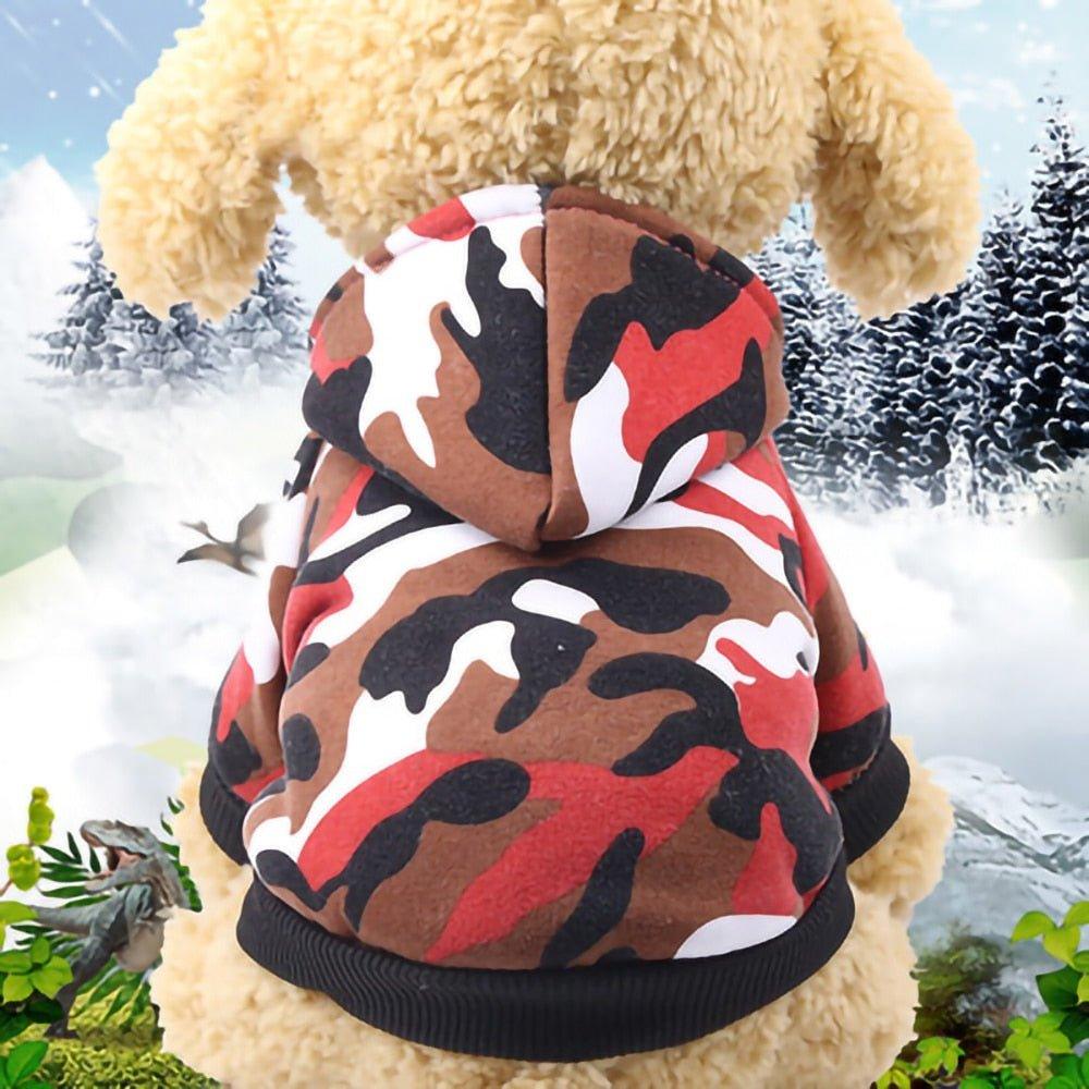 Winter Warm Thick Pet Dog Clothes Camouflage Colorful Hoodies for Small Medium Dogs Puppy Outfit Clothes Four legs Pets Supplier - Pampered Pets