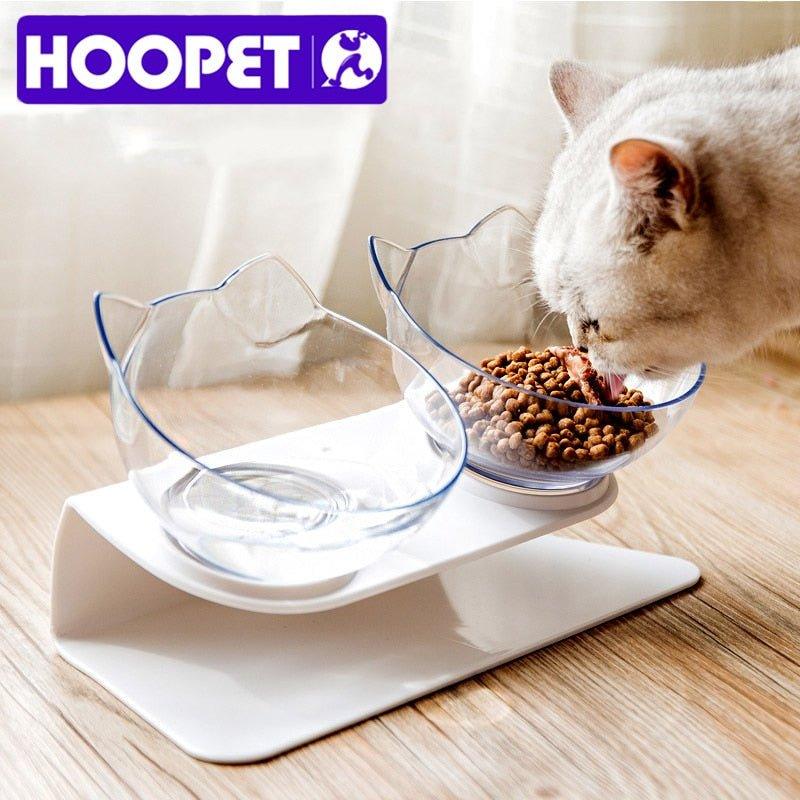 HOOPET Pet Bowl Non-slip Double Cat Bowl Dog Bowl With Raised Stand Food Water Feeder For Cats For Dogs Pets Supplies - Pampered Pets