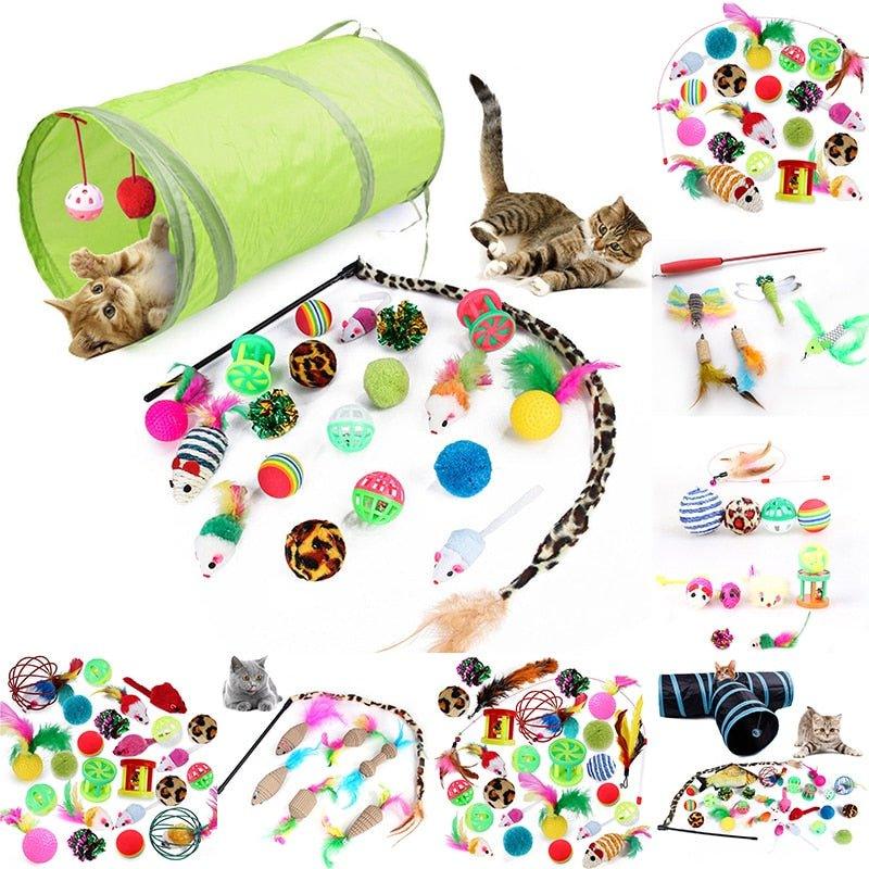 Pets Cat Toys Mouse Shape Balls Shapes Kitten Love New Pet Toy 21 Set Cat Channel Funny Cat Stick Mouse Supplies Value Bundle - Pampered Pets