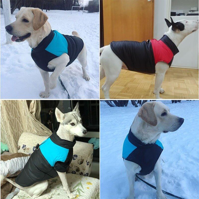 Waterproof Pet Dog Puppy Vest Jacket Winter Warm Dog Clothes Pet Padded Vest Zipper Jacket Coat For Small Medium Large Dogs - Pampered Pets