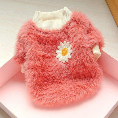 Winter Warm Cute Puppy Cat Dog Coat Jacket Sweet Pet Clothes for Small Dogs Pets Clothing Pomeranian Shih Tzu Sweater Costume - Pampered Pets