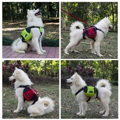 TAILUP Polyester Pet Dog Saddlebags Pack Hound Travel Camping Hiking Backpack Saddle Bag for Small Medium Large Dogs Free Gift - Pampered Pets