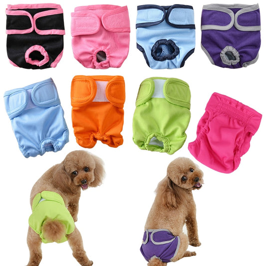 Pet Physiological Pants Diaper Sanitary Washable Female For Small Dog Panties Shorts Puppy Underwear Short Diaper Pet Underwear - Pampered Pets
