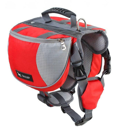 TAILUP Polyester Pet Dog Saddlebags Pack Hound Travel Camping Hiking Backpack Saddle Bag for Small Medium Large Dogs Free Gift - Pampered Pets