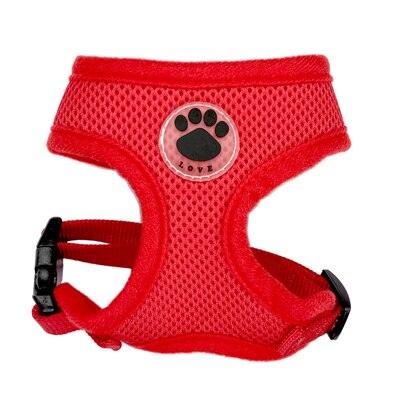 Dog Harness Paw Adjustable Soft Breathable Cat Control Nylon Mesh Vest Harness for Pet Puppy Collar Chest Strap - Pampered Pets