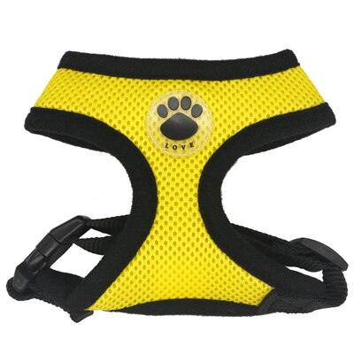 Dog Harness Paw Adjustable Soft Breathable Cat Control Nylon Mesh Vest Harness for Pet Puppy Collar Chest Strap - Pampered Pets