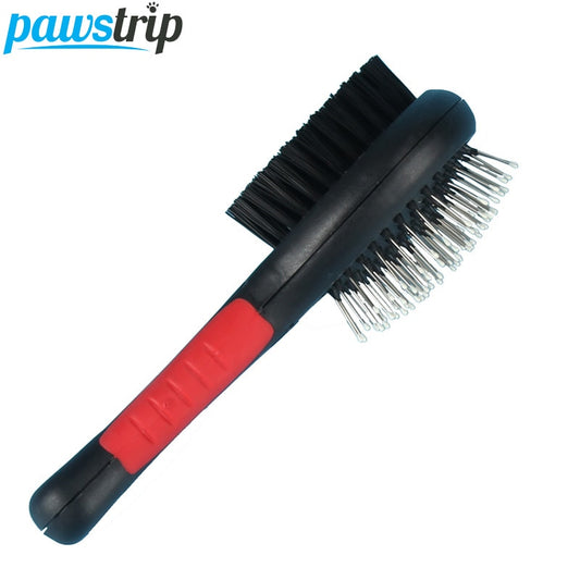 1PC Double Faced Pet Dog Comb Long Hair Brush Plastic Handle Puppy Cat Massage Bath Brush Multifunction Pet Grooming Tool - Pampered Pets